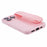 For iPhone 15 Pro Max Case Wristband Glittery TPU Cover with Kickstand - Pink - 6