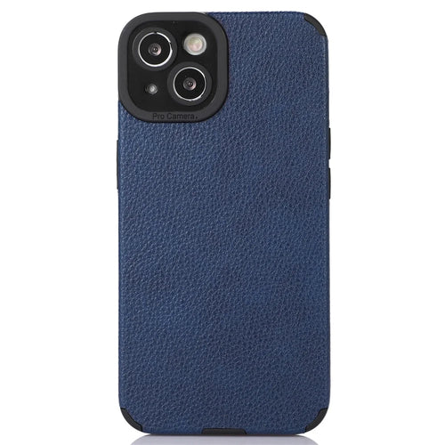 For iPhone 13 Case Anti-Scratch PU Leather + TPU Phone Back Cover - Blue - 1