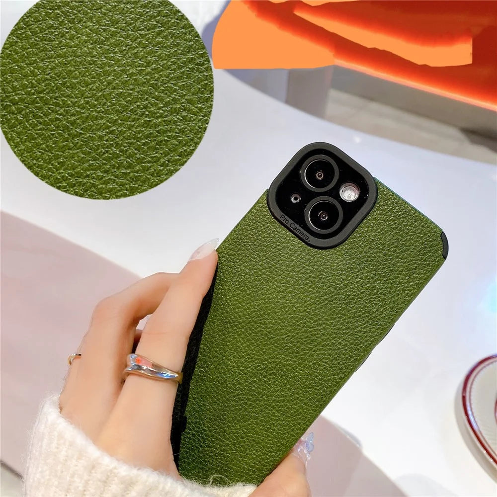 For iPhone 13 Case Anti-Scratch PU Leather + TPU Phone Back Cover - Blue - 5