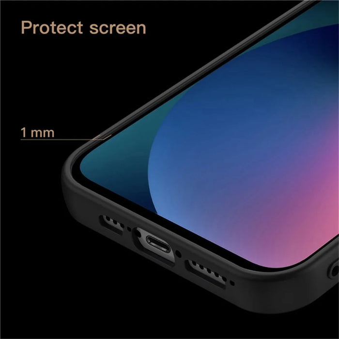 For iPhone 15 Slim-Fit Shell PU Leather+TPU+PC Phone Cover Retro Phone Case - Black - 6