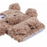 For iPhone 15 3D Bear Furry Plush Case Protective TPU Phone Cover - Brown - 5