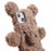 For iPhone 15 3D Bear Furry Plush Case Protective TPU Phone Cover - Brown - 7