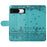 For Google Pixel 8 Cover Leather Stand Wallet Wall Cats Imprinted Phone Case with Strap - Blue - 4