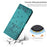 For Google Pixel 8 Cover Leather Stand Wallet Wall Cats Imprinted Phone Case with Strap - Blue - 6