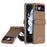 For Samsung Galaxy Z Flip4 5G Case Hard PC Anti-Fall Phone Cover - Brown - 1