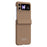 For Samsung Galaxy Z Flip4 5G Case Hard PC Anti-Fall Phone Cover - Brown - 3