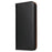 FIERRE SHANN For iPhone 15 Pro Case Magnetic Auto Closing PU Leather Phone Cover - Black - 6