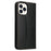 FIERRE SHANN For iPhone 15 Pro Case Magnetic Auto Closing PU Leather Phone Cover - Black - 7