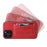 FIERRE SHANN For iPhone 15 Pro Max Card Holder Case PU Leather+TPU+PC Kickstand Phone Cover - Red - 7