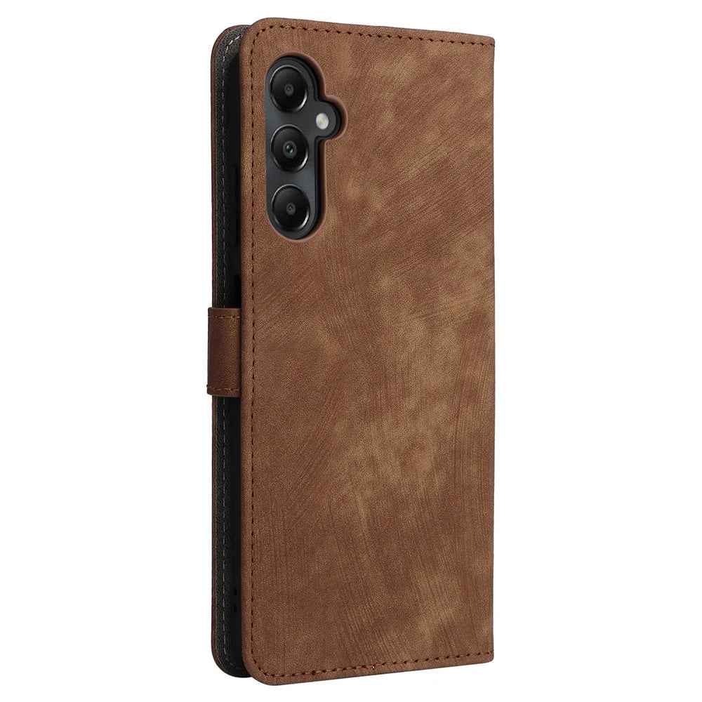 For Samsung Galaxy A05s 4G / M14 4G Case Wallet RFID Blocking Phone Leather Cover with Strap - Brown - 7