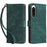 For Sony Xperia 5 IV 5G Case PU Leather Stand Phone Cover RFID Blocking Wallet with Strap - Green - 1