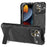 R-JUST For iPhone 15 Case Silicone+Metal Phone Cover with Tempered Glass Film - Black - 1