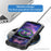 R-JUST For iPhone 15 Case Silicone+Metal Phone Cover with Tempered Glass Film - Black - 6