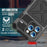 R-JUST For iPhone 15 Pro Case Fall Proof Silicone+Metal Phone Cover with Screen Film - Black - 3