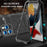 R-JUST For iPhone 15 Pro Case Fall Proof Silicone+Metal Phone Cover with Screen Film - Black - 4