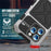 R-JUST For iPhone 15 Pro Max Case Silicone+Metal Anti-drop Phone Cover with Screen Film - Silver - 3