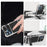 R-JUST For iPhone 15 Pro Max Case Silicone+Metal Anti-drop Phone Cover with Screen Film - Silver - 7