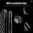 R-JUST RJ-50 For iPhone 15 Case Anti-scratch Hollow Aluminum Alloy Back Cover with Lens Protector - 5