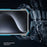 R-JUST Mechanical Armor For iPhone 15 Metal Case Hollow Design Anti-drop Phone Cover - Silver+Blue - 3