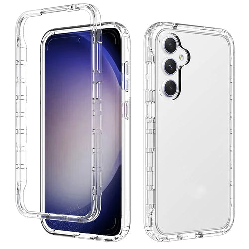 For Samsung Galaxy S23 FE Phone Case TPU+PC Clear Back Cover - Transparent - 1