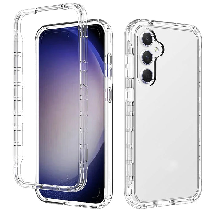 For Samsung Galaxy S23 FE Phone Case TPU+PC Clear Back Cover - Transparent - 1