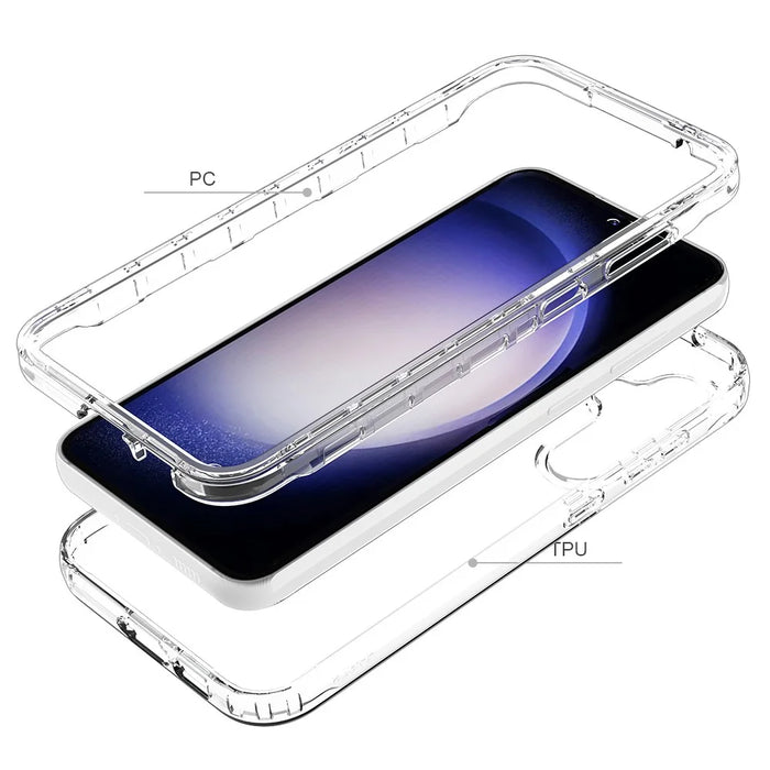 For Samsung Galaxy S23 FE Phone Case TPU+PC Clear Back Cover - Transparent - 2
