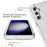 For Samsung Galaxy S23 FE Phone Case TPU+PC Clear Back Cover - Transparent - 4