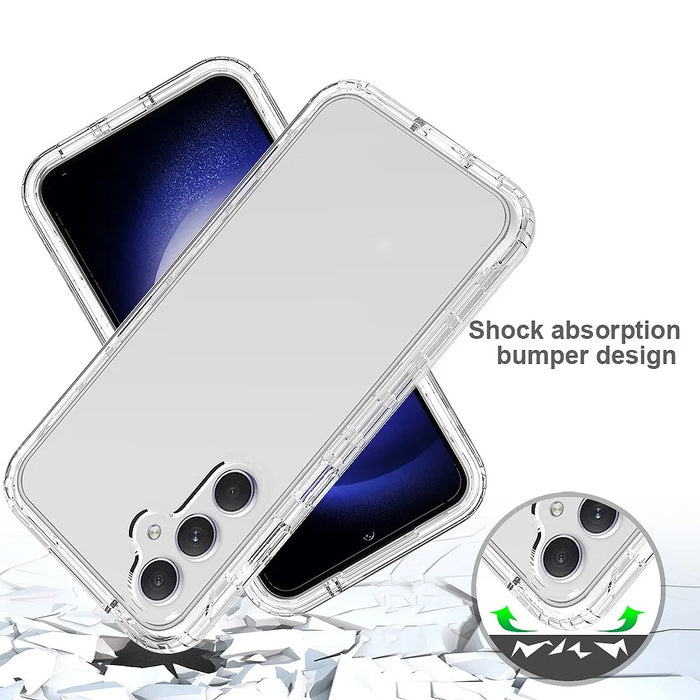 For Samsung Galaxy S23 FE Phone Case TPU+PC Clear Back Cover - Transparent - 5