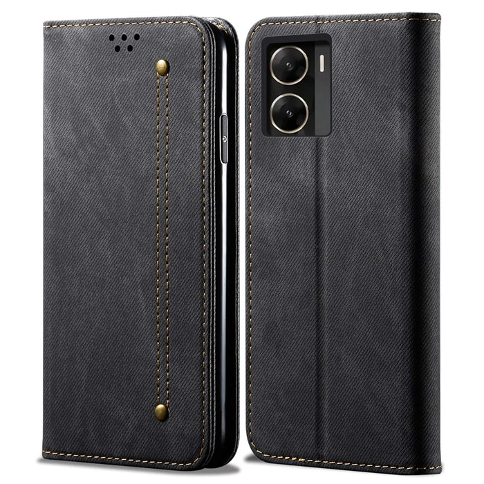 For vivo V29e (Global) 5G Case Wallet PU Leather Protective Phone Cover - Black - 1