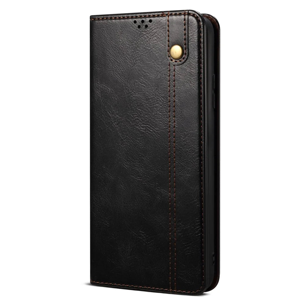 For vivo V29e (Global) 5G Phone Case PU Leather Cover with Stand Wallet - Black - 7