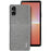 IMAK Ruiyi Series for Sony Xperia 5 V Case Cloth Texture Shell Shockproof PU Leather + PC Cell Phone Cover - Light Grey - 1
