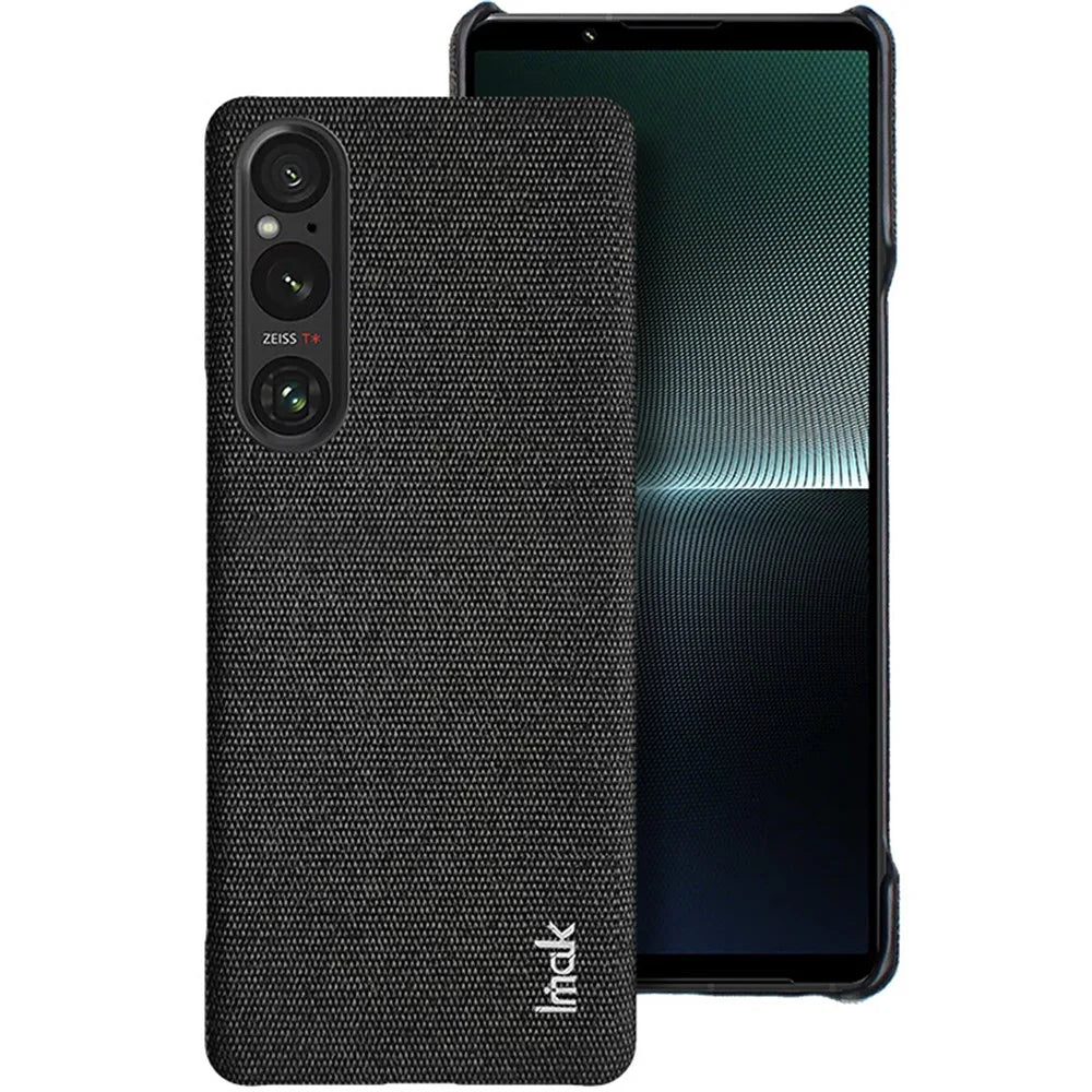 IMAK Ruiyi Series for Sony Xperia 1 V Case Dustproof PU Leather + PC Phone Protector - Black - 1
