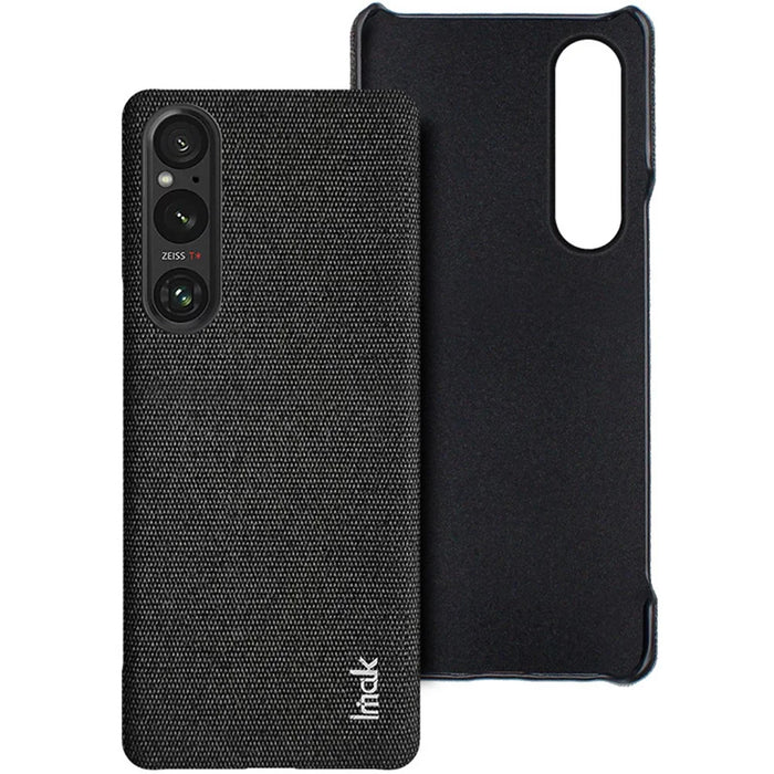 IMAK Ruiyi Series for Sony Xperia 1 V Case Dustproof PU Leather + PC Phone Protector - Black - 3