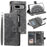 For Google Pixel 8a Case Wallet Imprinted PU Leather Phone Cover with Strap - Grey - 1