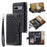 For Google Pixel 8a Case Rhombus Texture Wallet Stand Phone Cover with Hand Strap - Black - 1