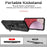 For Samsung Galaxy S23 FE Case Slide Camera Protection Kickstand Phone Cover - Black - 2