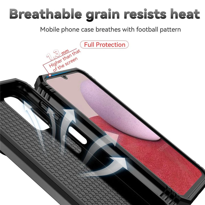 For Samsung Galaxy S23 FE Case Slide Camera Protection Kickstand Phone Cover - Black - 5