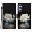 For Samsung Galaxy S23 FE Case PU Leather Pattern Printing Folio Phone Cover - Crystal Peony - 1