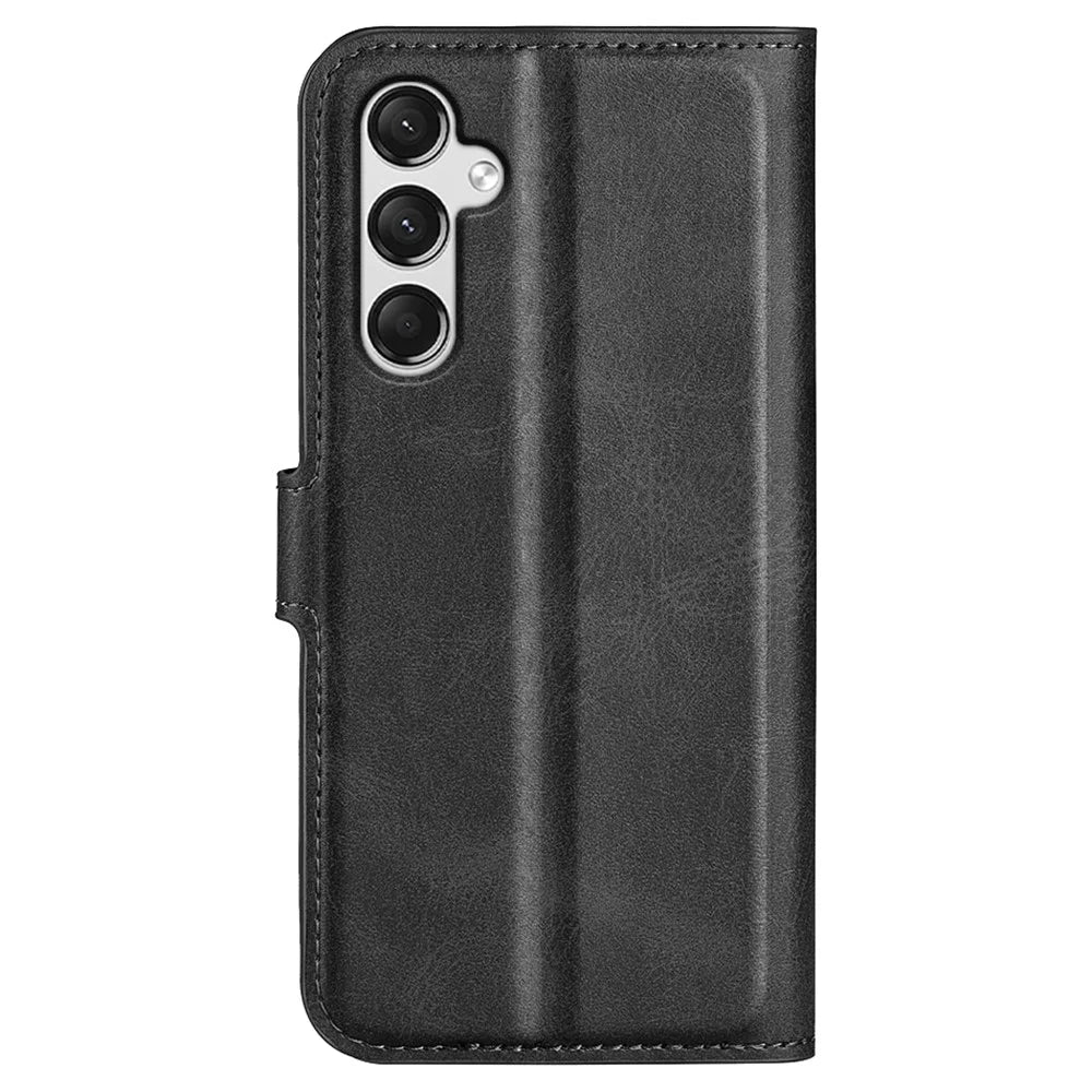 For Samsung Galaxy A25 5G (Global) (161.0 x 76.5 x 8.3mm) Case PU Leather Stand Phone Shell Wallet - Black - 7