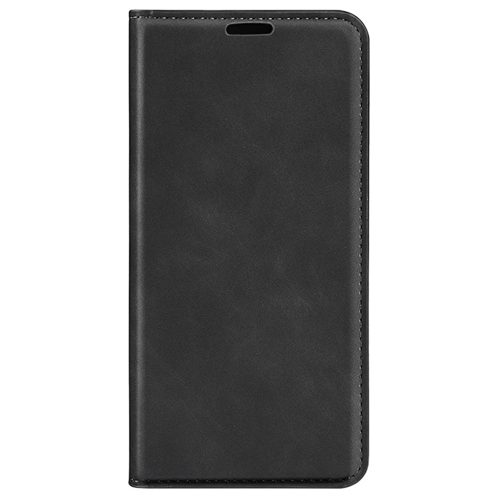 For Samsung Galaxy A15 5G Phone Case PU Leather Wallet Stand Skin-touch Mobile Phone Cover - Black - 6