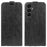 For Samsung Galaxy A15 5G Card Holder Phone Case Crazy Horse Texture Cover Leather Shell - Black - 1
