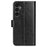 For Samsung Galaxy A15 5G Case PU Leather Cover Magnetic Cell Phone Stand Wallet - Black - 7