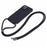 For iPhone 15 TPU Phone Case Fiber Lining Rubberized Cover with Long Lanyard - Black - 2