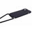 For iPhone 15 TPU Phone Case Fiber Lining Rubberized Cover with Long Lanyard - Black - 3