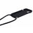For iPhone 15 TPU Phone Case Fiber Lining Rubberized Cover with Long Lanyard - Black - 4