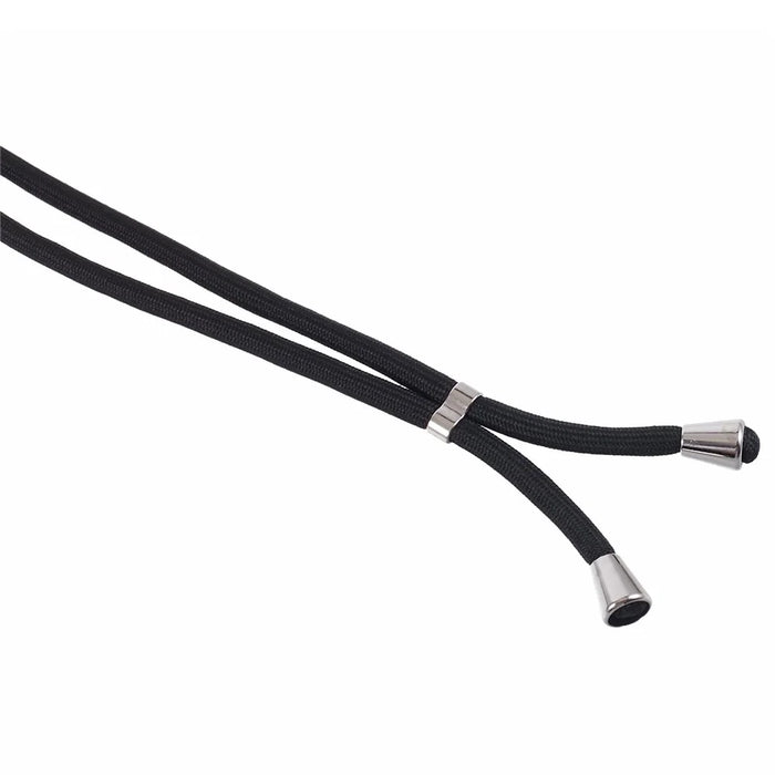 For iPhone 15 Plus Phone Case Anti-scratch TPU Cover with Long Lanyard - Black - 6