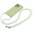 For iPhone 15 Pro Max TPU Case Precise Cutout Rubberized Cover with Long Lanyard - Matcha Green - 2
