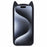 For iPhone 15 Pro Max Silicone Case 3D Moustache Cat Drop-proof Phone Cover - Black - 2