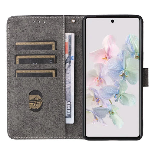 For Google Pixel 7 5G Case PU Leather RFID Blocking Wallet Cover with Strap - Black - 2