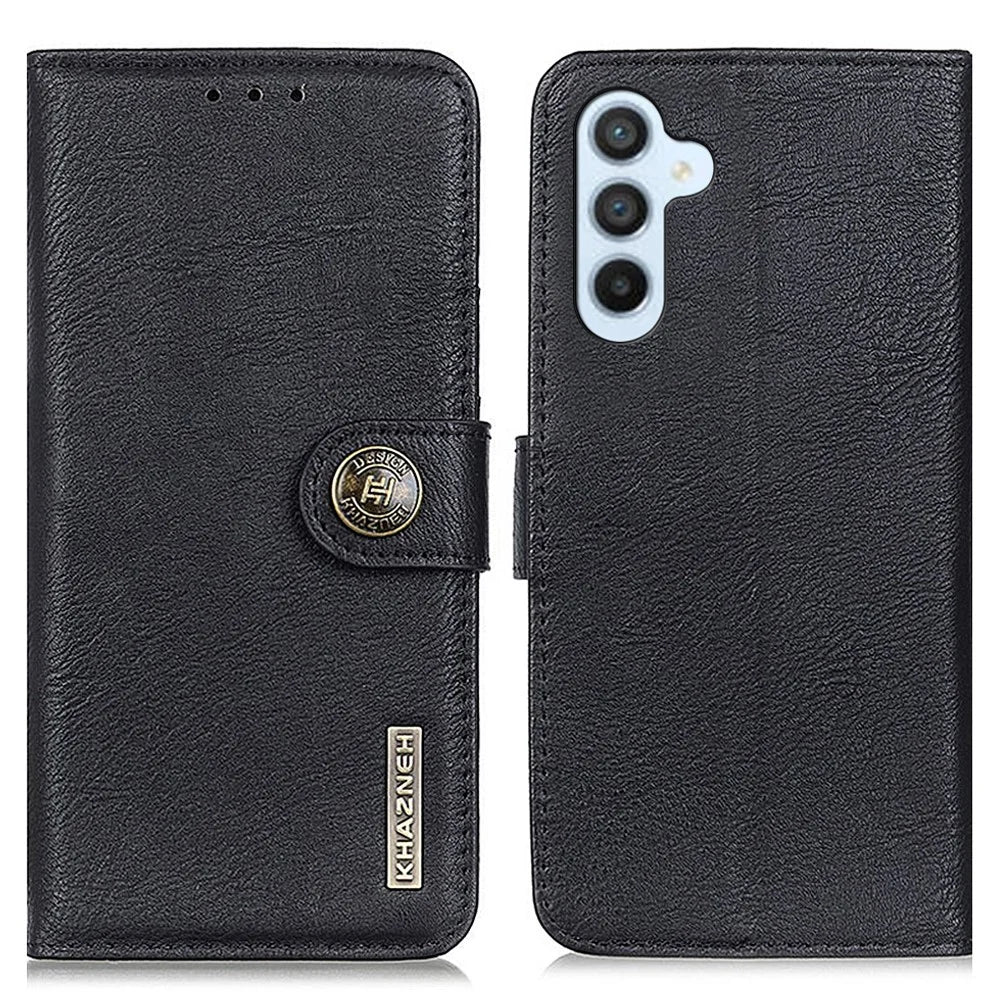 KHAZNEH For Samsung Galaxy S25+ / S24+ Leather Case Stand Phone Cover with Wallet - Black - 1